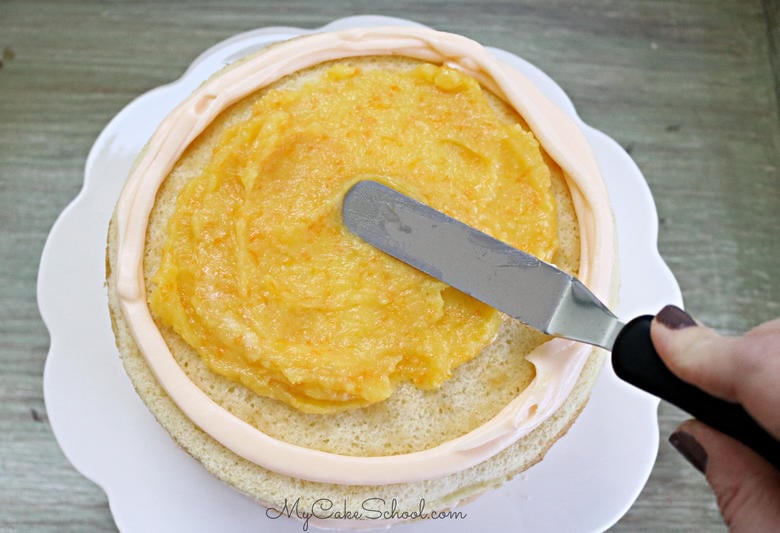 Lemon Orange Layer Cake with Orange Curd Filling