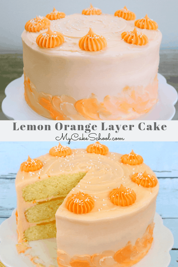 This Lemon Orange Layer Cake tastes amazing! Super moist and bursting with citrus flavor