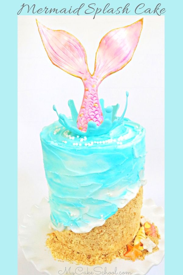 Mermaid Splash Cake video tutorial 