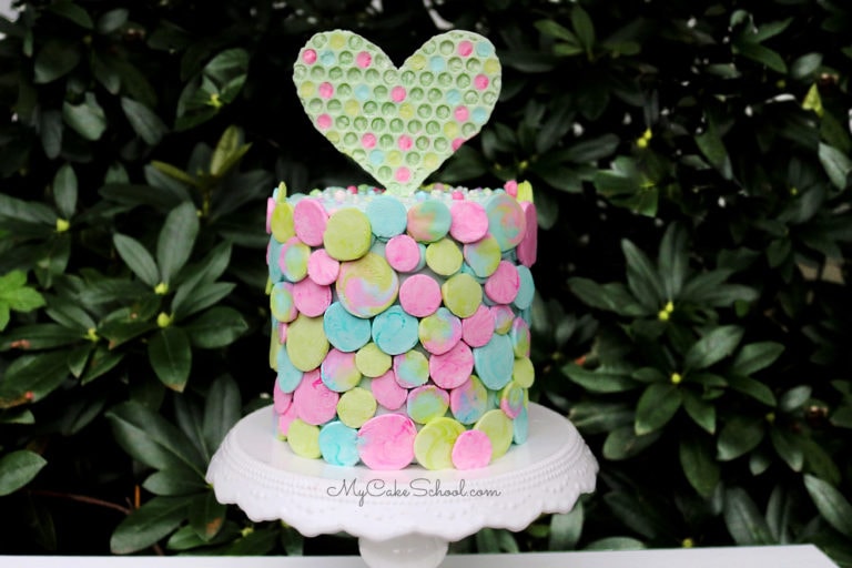 Colorful Circles of Buttercream- A Cake Decorating Video