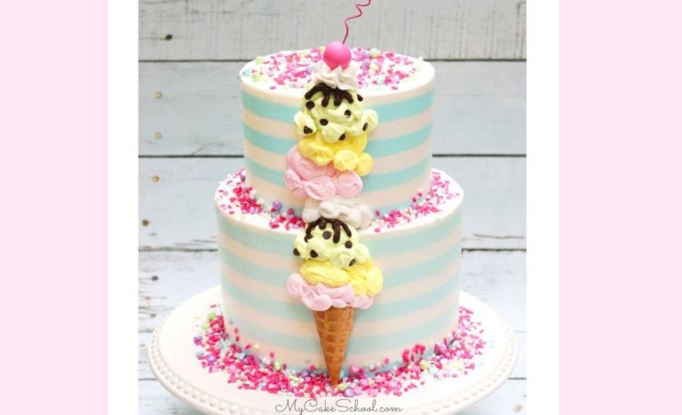 Ice Cream Cone Cake Tutorial