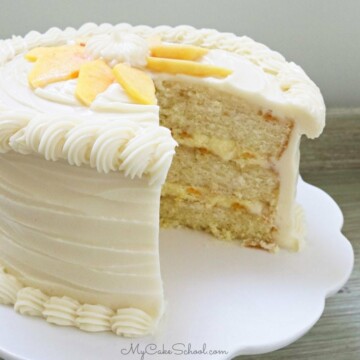 Moist Peaches and Cream Layer Cake Recipe