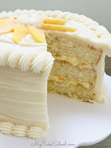Moist Peaches and Cream Layer Cake Recipe