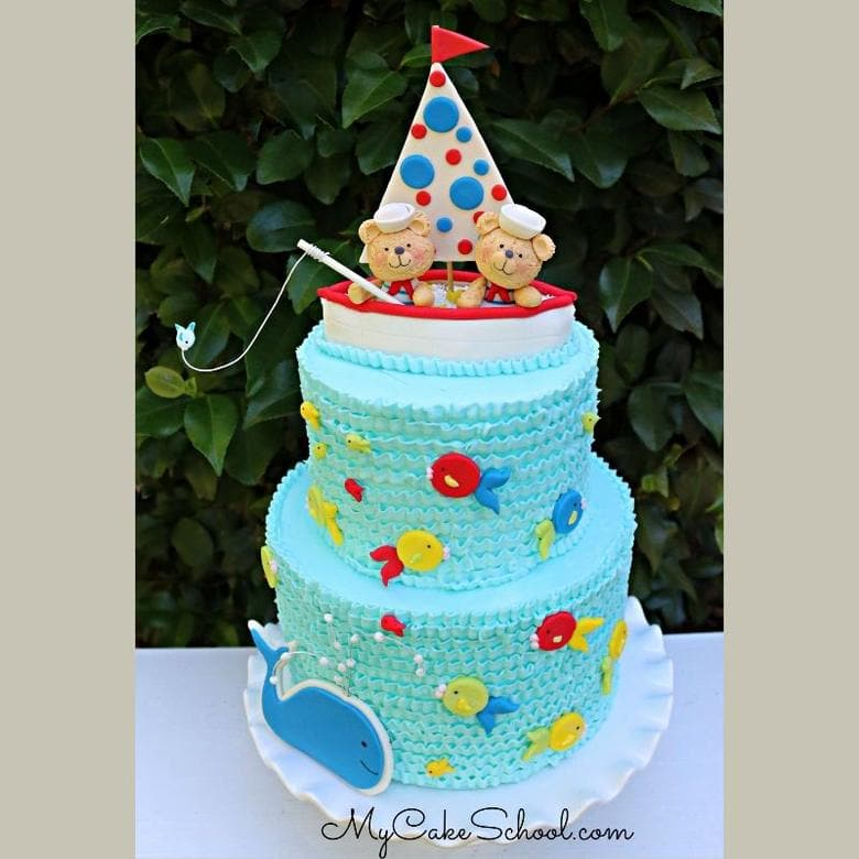 Sailboat and Teddy Bears Cake Tutorial