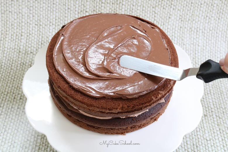 This delicious Chocolate Nutella Cake consists of chocolate layers and a filling of Nutella and Nutella buttercream.