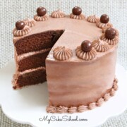 This Decadent Chocolate Nutella Cake is so moist and delicious! It has the perfect balance of chocolate and hazelnuts!