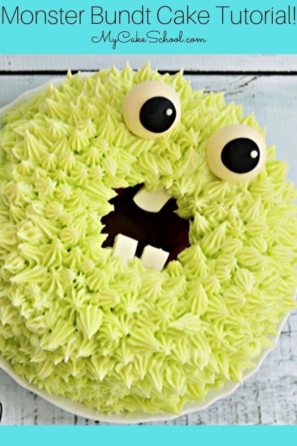 Learn how to make easy Monster Bundt Cakes for your monster-themed parties and Halloween! Free cake decorating video tutorial! Monster Bundt Cakes- A Free Cake Video Tutorial