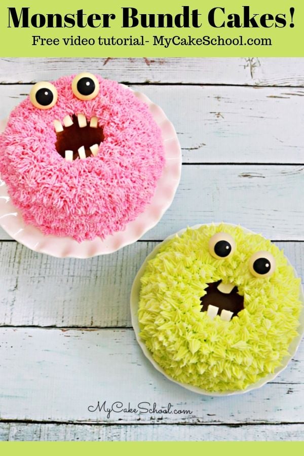 Learn how to make the CUTEST, EASIEST, Monster bundt cakes in this free video tutorial! Monster Bundt Cakes Tutorial