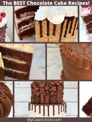 Collage of our favorite chocolate cakes!