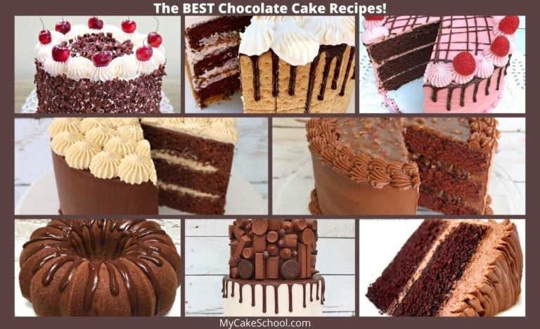 Collage of our favorite chocolate cakes!