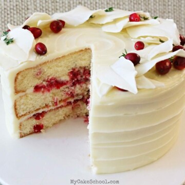 White Chocolate Cranberry Layer Cake