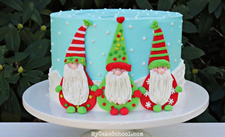 Winter Gnomes Cake- Free Cake Video