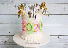 Cute and Easy New Year's Eve Cake Tutorial