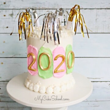 Cute and Easy New Year's Eve Cake Tutorial