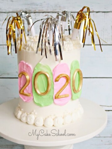 Cute and Easy New Year's Eve Cake Tutorial