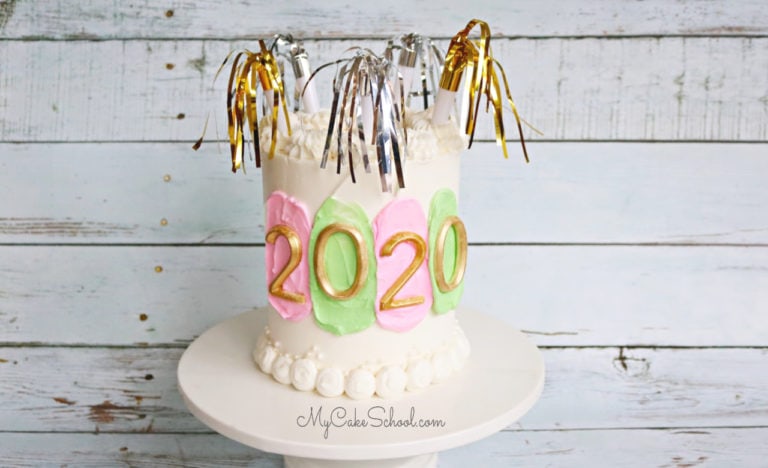 Cute and Simple New Year's Eve Cake