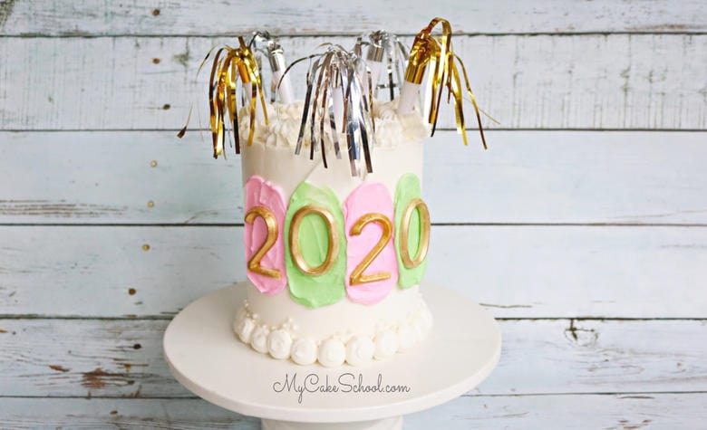 Cute and Easy New Year's Eve Cake Tutorial