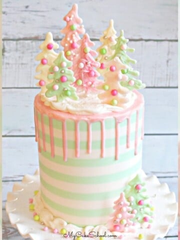 Pastel Christmas Cake