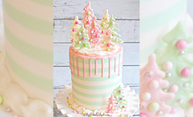 Pastel Christmas Cake Tutorial