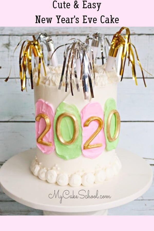 Cute and Easy New Year's Eve Cake