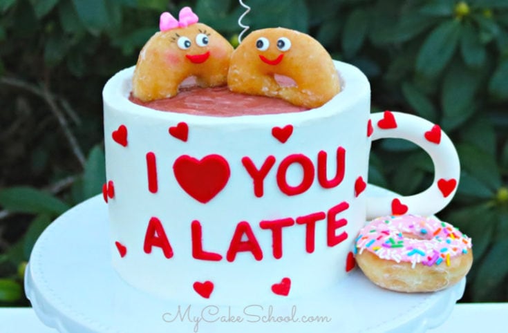 I Love You a Latte- A Free Cake Video Tutorial