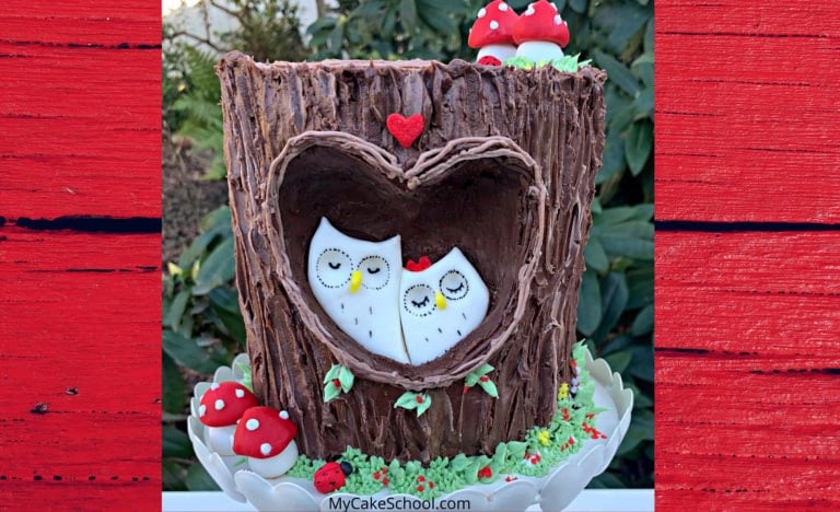 Sweet Woodland Owls Cake