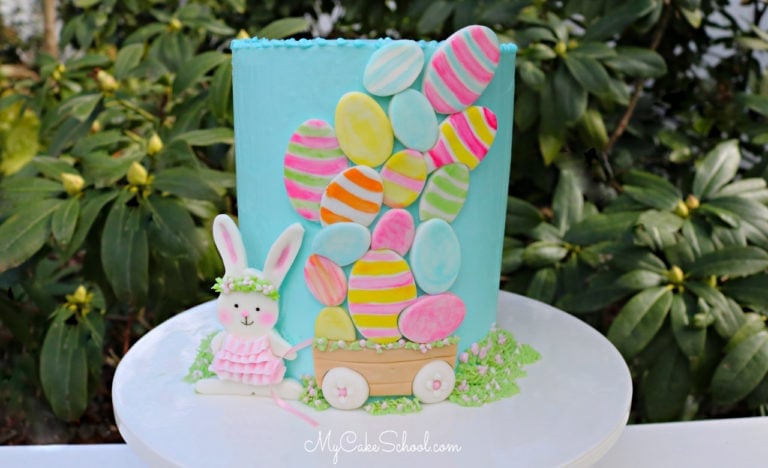 Easter Bunny and Wagon Cake