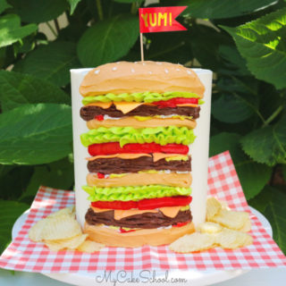 Easy Cheeseburger Cake Tutorial