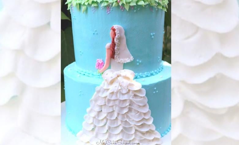 Elegant Bride- The perfect bridal shower cake! Learn to make it in our cake video tutorial!