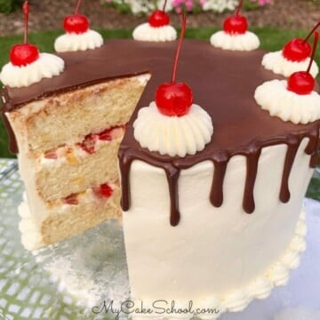 This Banana Split Layer Cake recipe is the best!