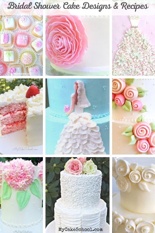 Sharing a roundup of beautiful Bridal Shower Cake Designs and Delicious Recipes!