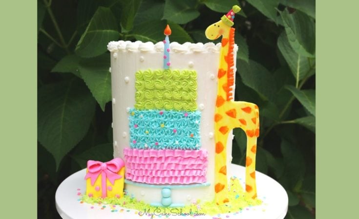 Sweet Giraffe Birthday Cake- A Free Cake Decorating Tutorial