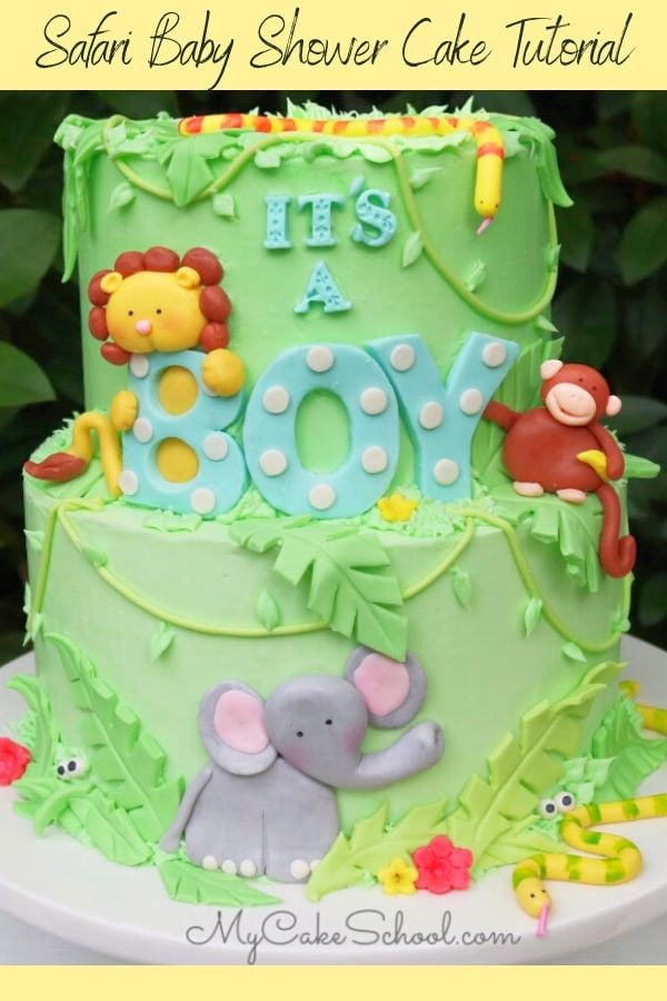 Safari Cake for Baby Shower - My Cake School