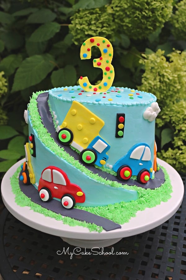 Car and Truck Cake Tutorial by My Cake School! Car and Truck Cake Tutorial