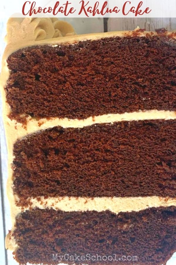 The BEST Chocolate Kahlua Cake Recipe! This flavorful cake combines decadent chocolate cake layers brushed with Kahlua syrup and filled with Kahlua Espresso Buttercream! Delicious Chocolate Kahlua Cake Recipe from Scratch