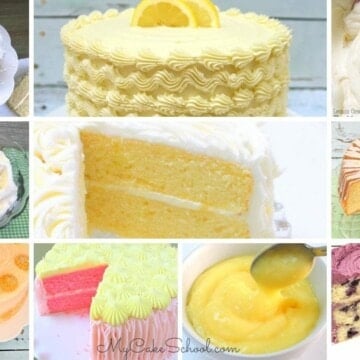 Collage of Lemon Cakes and Frosting!