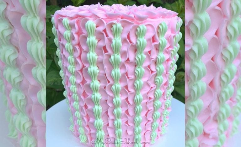 Buttercream Ruffles and Shells Cake