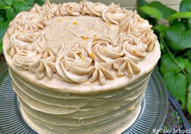 Orange Spice Layer Cake- This Doctored Cake recipe has so much flavor! It is the perfect fall cake!