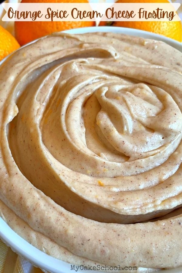 This easy and delicious Orange Spice Cream Cheese Frosting is perfect for fall cakes and cupcakes! 