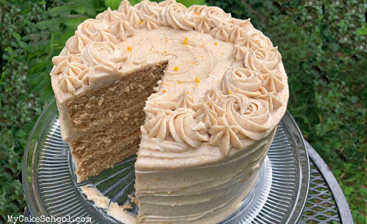 This moist, ,delicious Orange Spice Layer Cake is the perfect fall dessert!