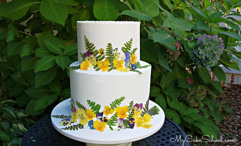 Pressed Flowers and Cake Decorating
