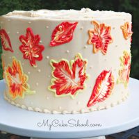 Autumn leaves brush embroidery- Free tutorial!