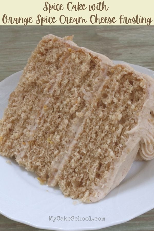 Homemade Spice Cake with Orange Spice Cream Cheese Frosting- So delicious and perfect for fall!