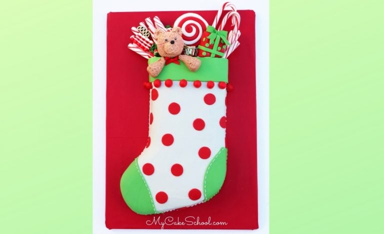 Christmas Stocking Cake- Free Video Tutorial