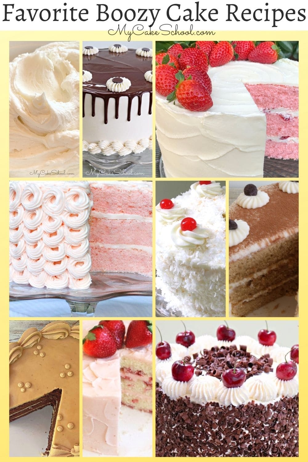 These delicious boozy cake recipes are guaranteed to make any occasion feel more special. Whether you are looking for champagne-infused layer cake recipes or fun and fruity cocktail-inspired cakes, you are sure to find the perfect celebration cake recipe in this roundup! Boozy Cake Recipes- A Collection of our Favorites