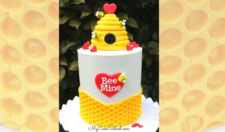 Bee Mine- A Beehive Cake Tutorial for Valentine's Day