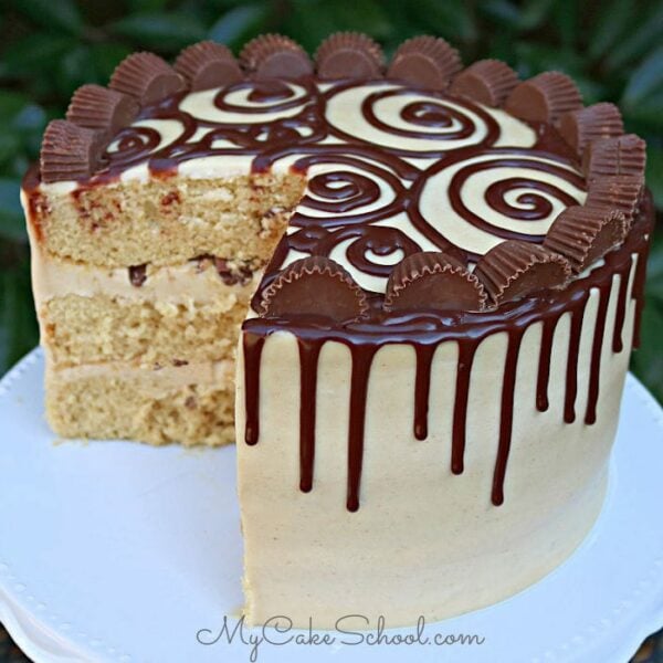 Peanut Butter Cake {A Doctored Cake Mix Recipe} My Cake School