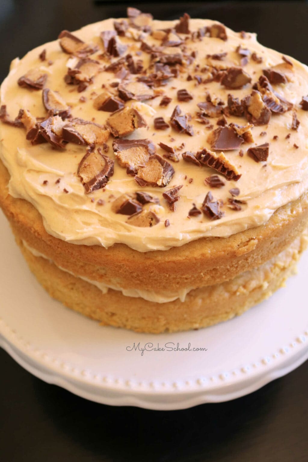 Peanut Butter Cake {A Doctored Cake Mix Recipe} My Cake School