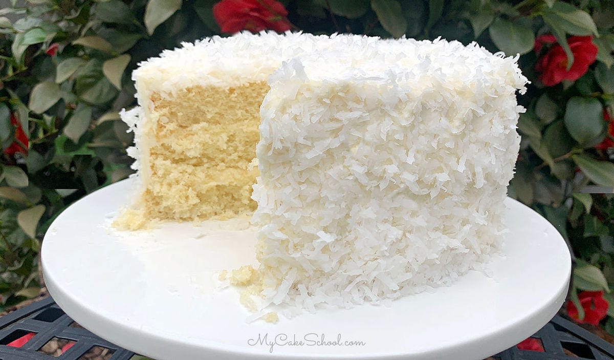 White Chocolate Coconut Cake from Scratch