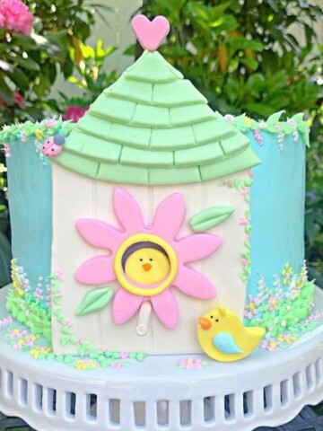 Sweet Birdhouse Cake